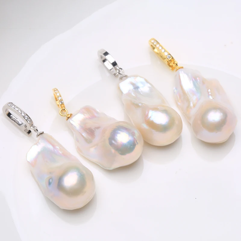 Bateria Acustica Pendientes Colgantes De Perlas Barrocas De Agua Dulce – Naturales 7-8 Mm, Colores Blanco, Rosa, Púrpura Deep Purple 1