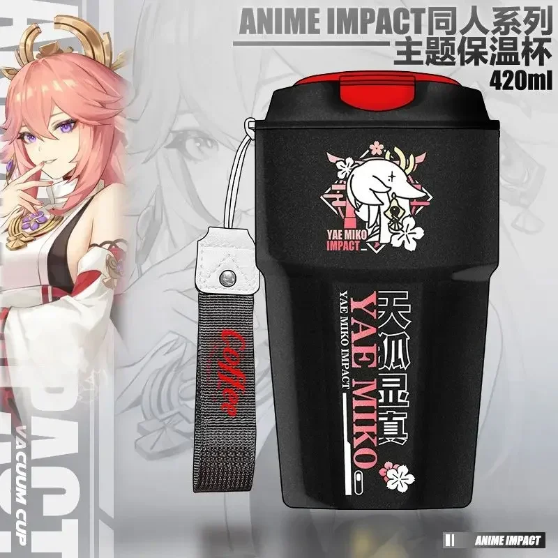 

Genshin Impact Anime Xiao Zhongli anime surrounding thermal cup, 304 stainless steel portable coffee cup, Christmas gift