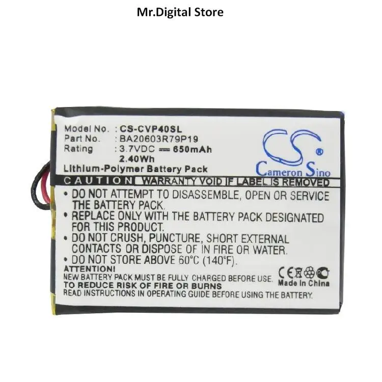 

Cameron Sino 650mAh Battery BA20603R79919 for Creative V, DAP-FL0040, V Plus, Zen V