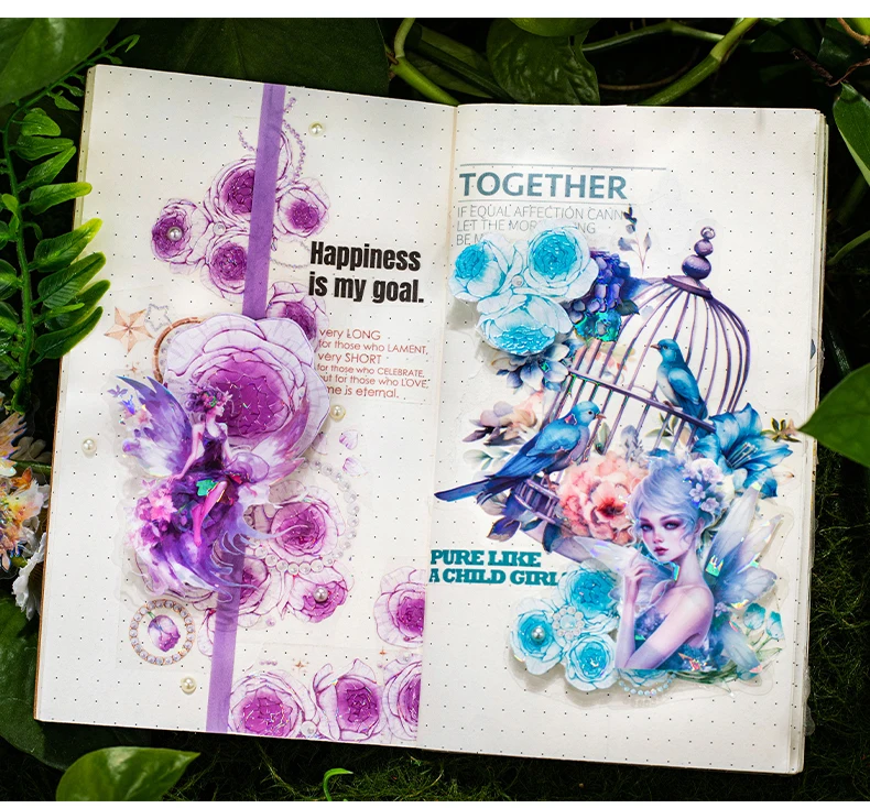 10 Stück Aufkleber-Set mit Blumen-Fee-Motiv, dekorativ, für Scrapbooking, Tagebuch, Album, Schreibwaren, selbstklebend, Diy-Aufkleber – Detail 11
