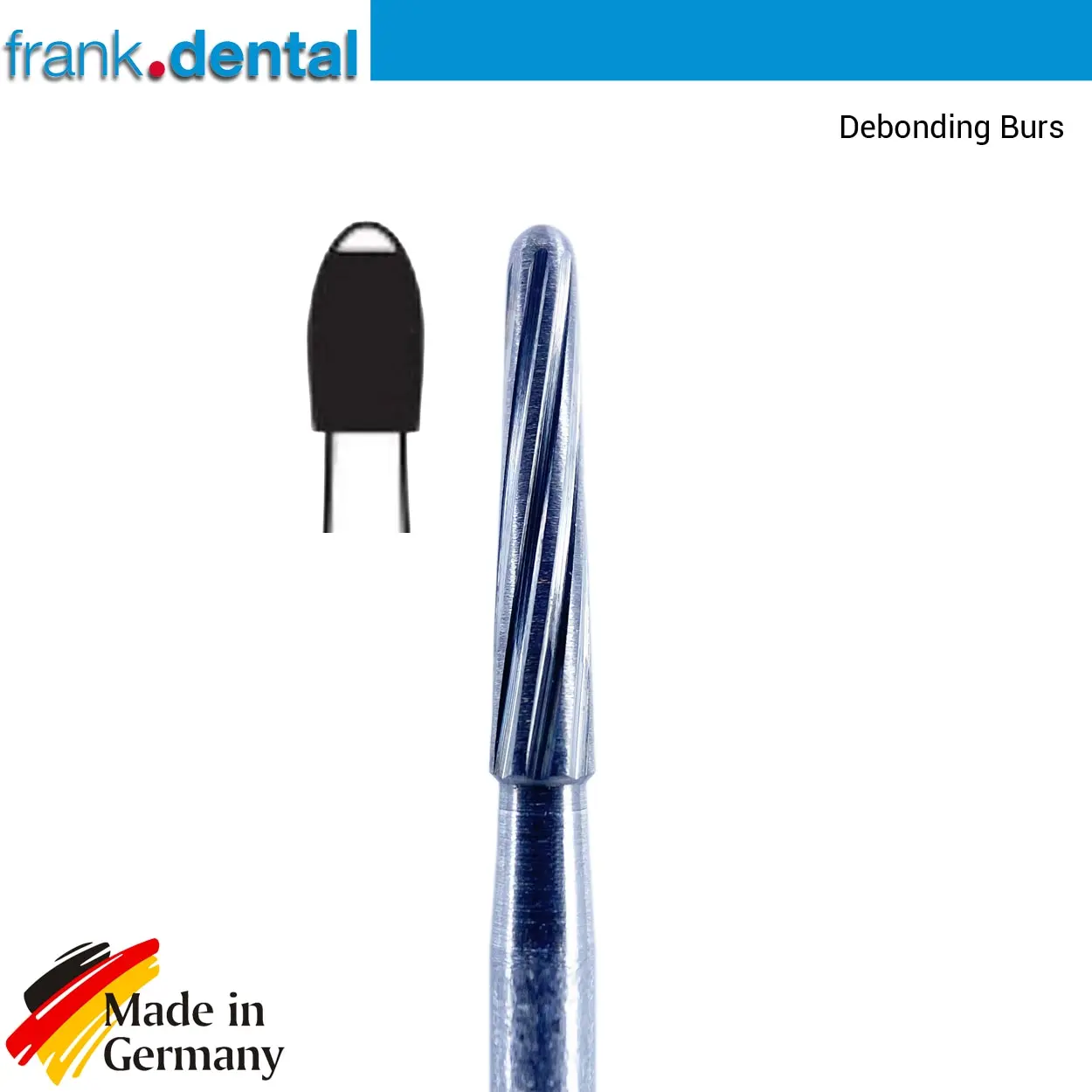 

2 Pcs Frank Dental 22ALGK Orthodontics Adhesive Remover Burs (safe end) - Debonding Burs for High Speed Handpiece