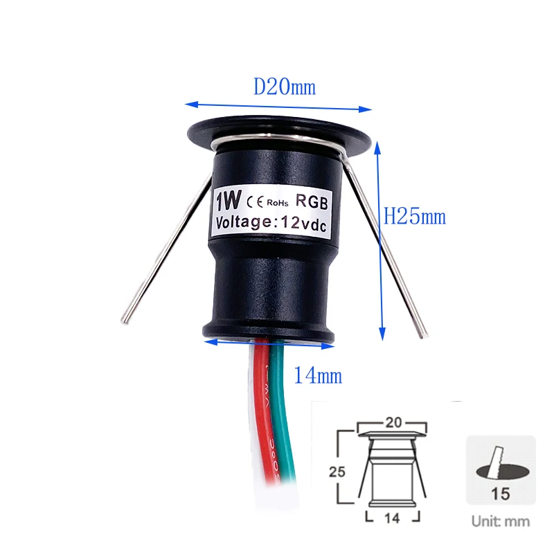  ǹ ȭƮ 1W Rgb Led ̴  ̹ 100V-265V Ӻ ĳ   õ KTV ƮƮ 12V