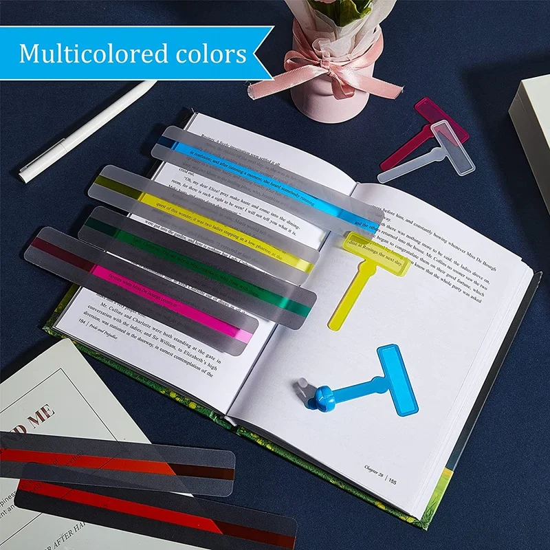 12 Pieces Colorful Reading Tools For Kids ADHD Tools Dyslexia Reading Guide Strips Speed Tool