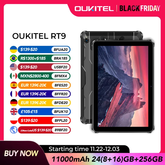 Oukitel Rt9 Rugged Tabletrugged Tablet 10 1 Hd Display 24gb Ram 256gb Waterproof Tablet 11000mah Battery.jpg