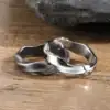 Bagues en acier inoxydable pour hommes et garçons, bague simple pour couples, bijoux vintage, cadeaux punk