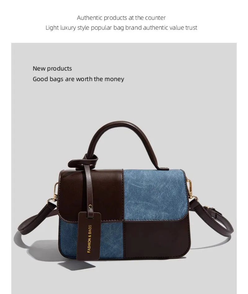 French retro women shoulder bag