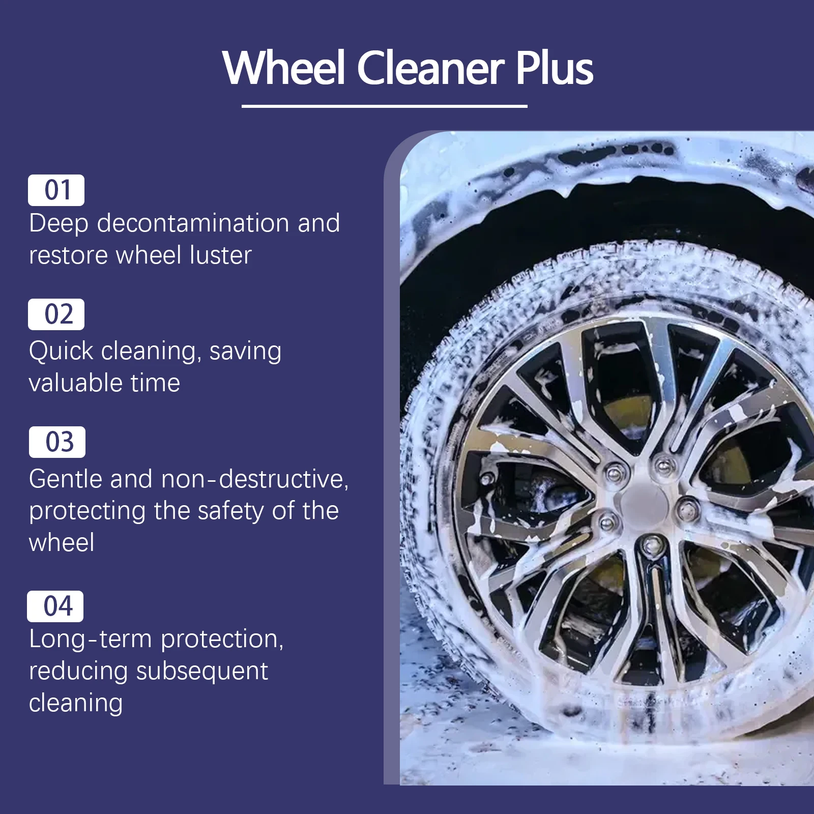 Car Wheel Cleaner For Rim Stain Removal Rust & Yellowing Repair Heavy-Duty Alloy Wheel Tire Hub Cleaner Degreaser 120ml