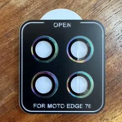 Ultimate Metal Frame Full Coverage Tempered Glass Camera Lens Protector - Anti - Scratch Lens Film - Edge 60 (Colorful)