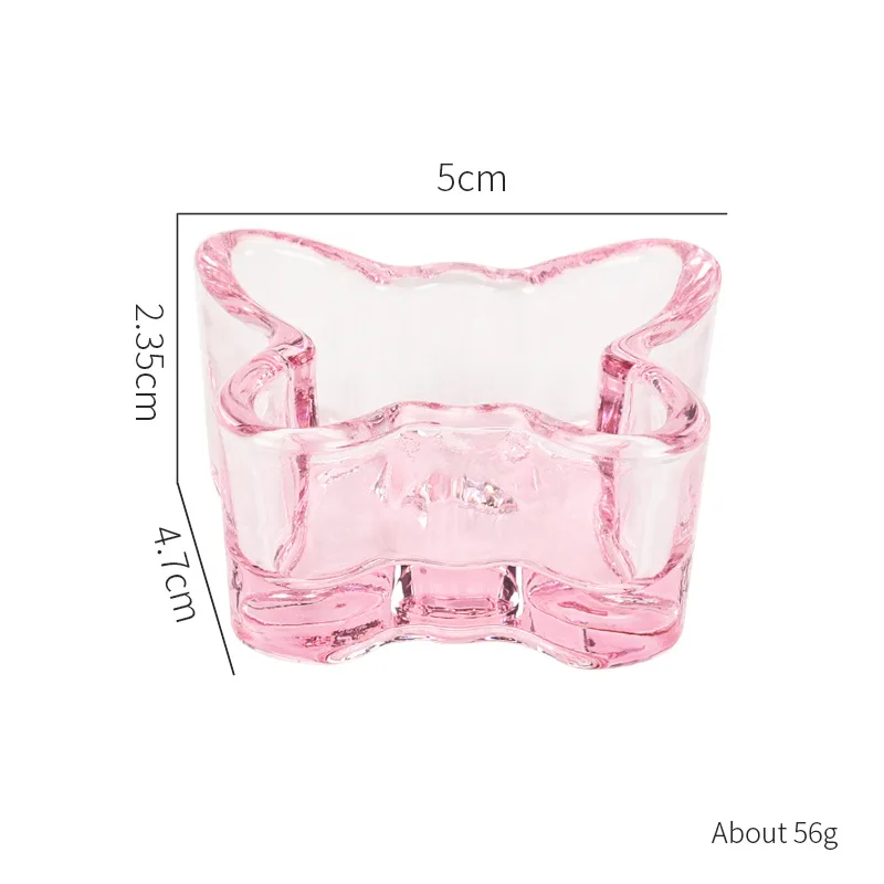 Rosa kristallklarer Acryl-Flüssigkeitsbehälter, Glasbecher, Nagelpinsel-Waschbehälter für Nagelstyling-Werkzeuge, Nagelzubehör – Detail 3