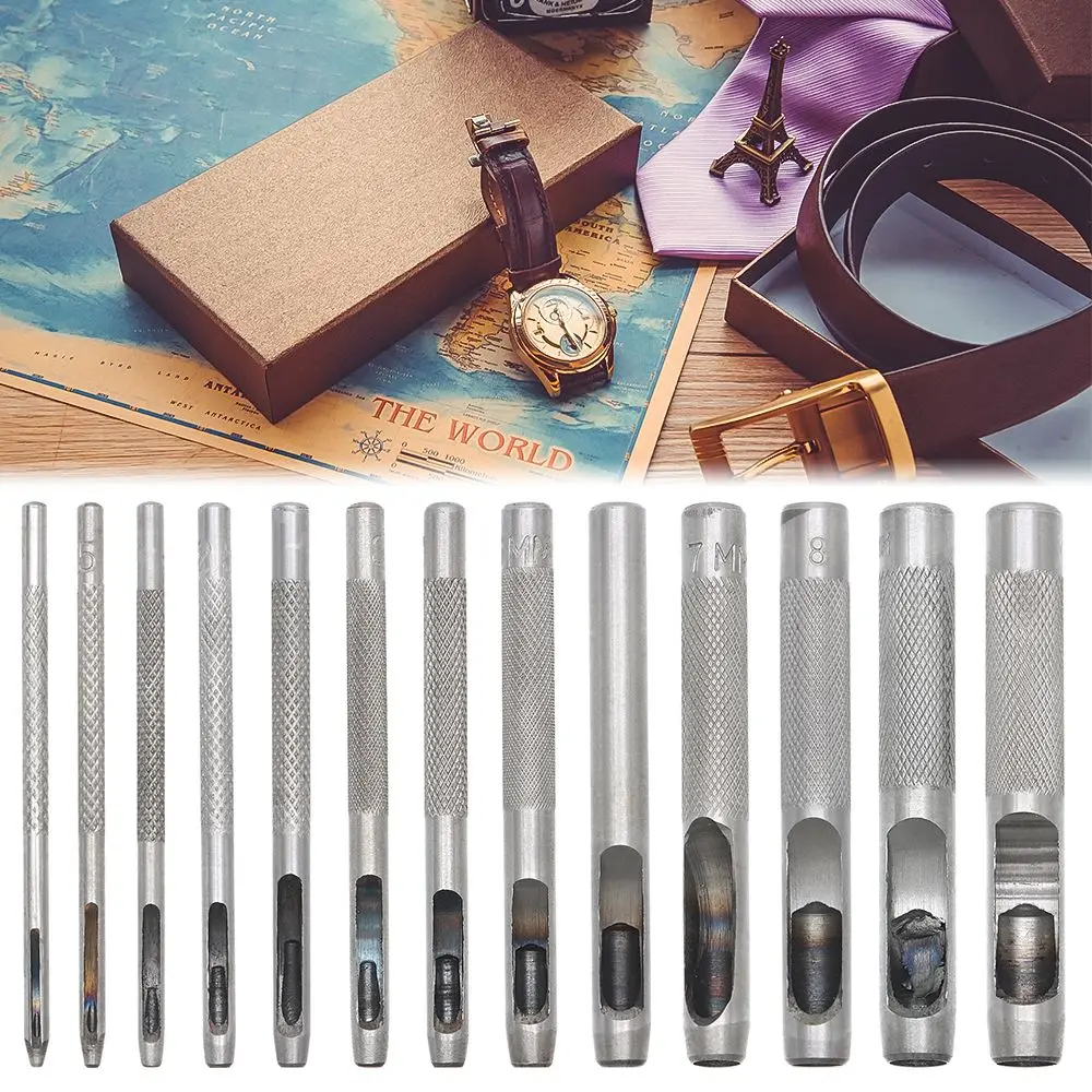 Drill Auto 1-10MM Sewing Accessories Screw Puncher Punching Hole Carbon Steel Leather Tool Belt Hole Punch