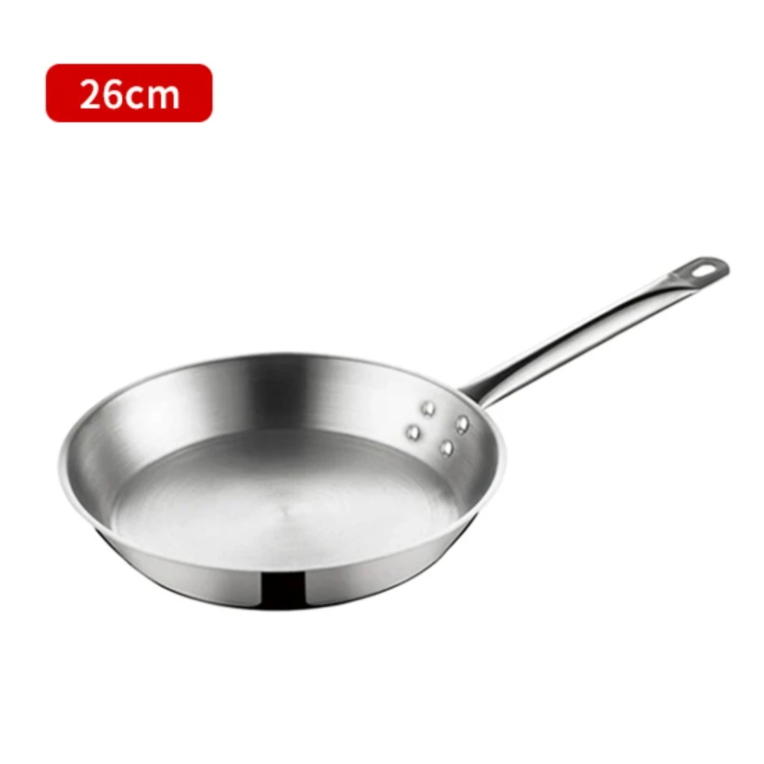 Frying Pan, High-Performance Skillet with Sleek Metallic Exterior, Stainless Steel Frying Pan Suitable For All Hob Types