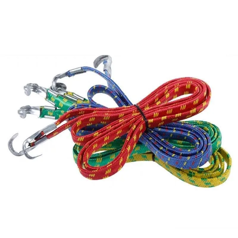 3 Pcs 1.8M Car Motorcycle Roof Rack Strap Hooks Elastic Bungee Cords Hooks Lightweight Bikes Rope Tie Luggage Binding Rope