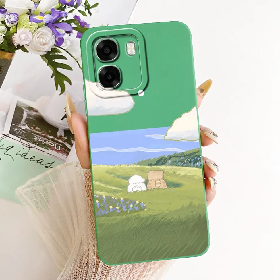 Luxury Fashion Cute Painted Silicone Case - Oppo A6 Series