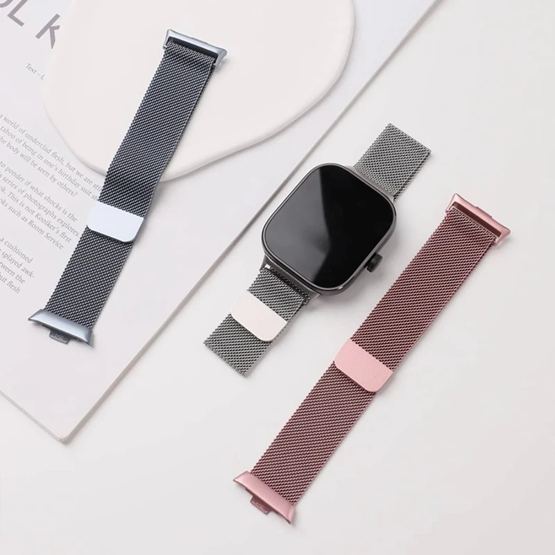 Enhanced Metal Milanese Loop Strap with Magnetic Closure - Premium Bracelet Accessory 2024
