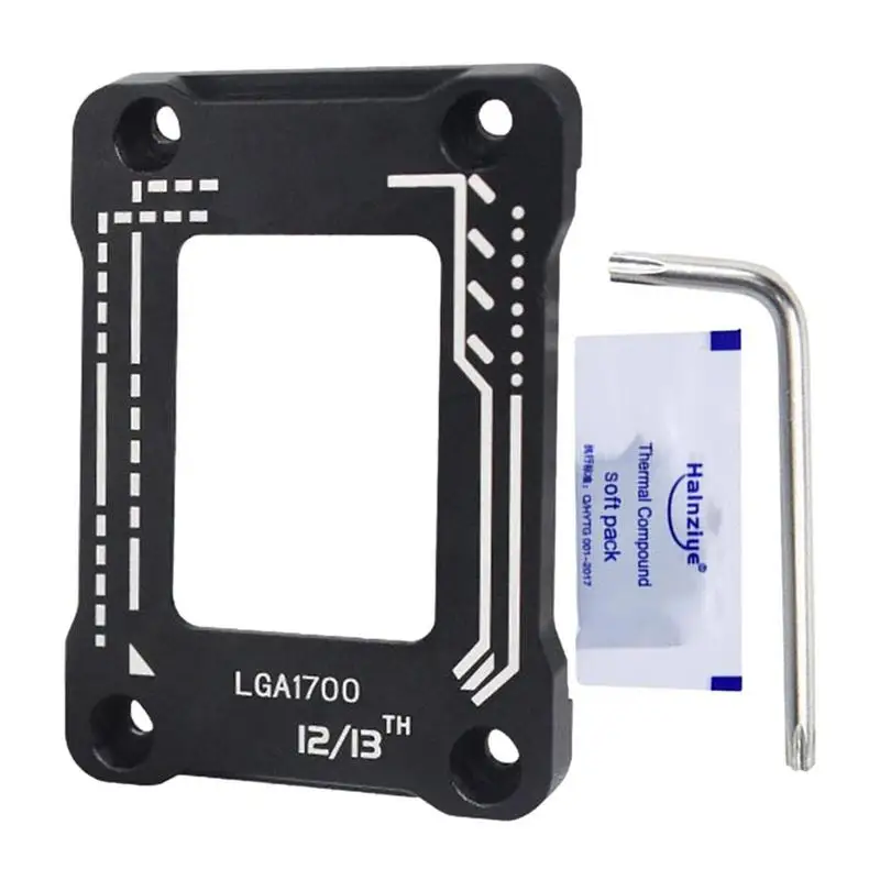 

LGA1700 Socket CPU Frame Aluminum Alloy Contact Frames LGA 1700 Kit Heavy Duty Contact Frames CPU Bending Correction Bracket