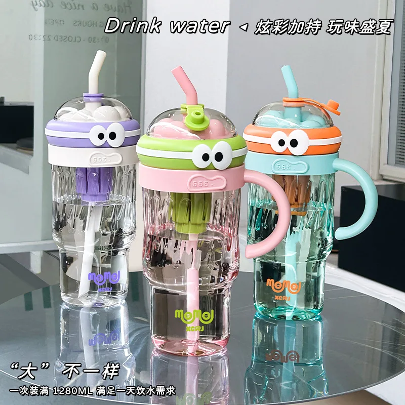 

Мультяшная чашка Sippy, Спортивная бутылка для воды большой емкости для девушек, кавайные студенческие пластиковые чашки, портативная кофейная кружка Bobo, чашка для льда, оптовая продажа