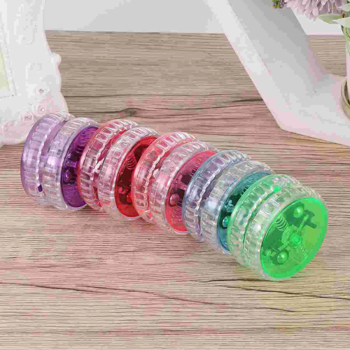 

5 Pcs LED Light-Up Yo-Yo Childrens Luminous Yo-Yo Plastic Pull Line Yo-Yo Ball (Mixed Stylec)