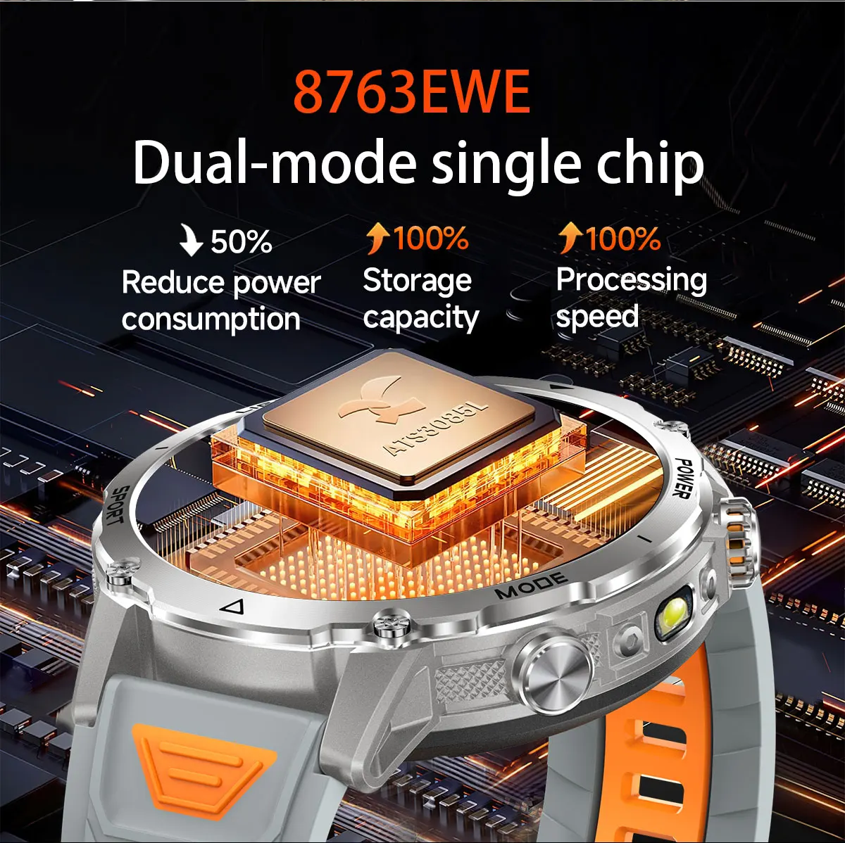 Military Smart Watch For Men Gps Waterproof With Strong Flashlight_voghion.com