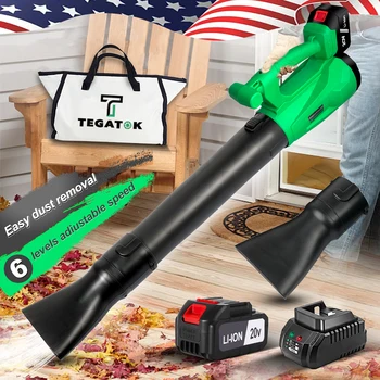 Tegatok Cordless Leaf Blower 450CFM 125MPH 1
