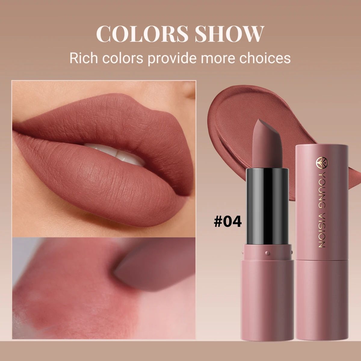 Velvet Finish Matte Lipstick Set: Long-Lasting, Non-Fading & Smudge-Proof