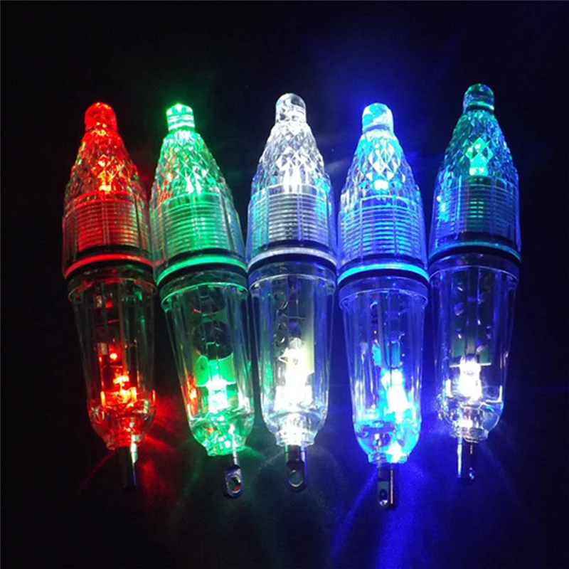 5Pcs/Lot 12cm Deep Drop Fishing Light Multi Color Underwater Fish