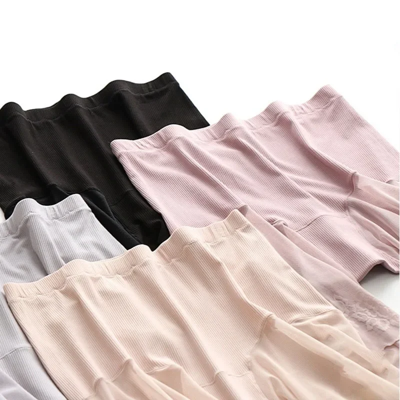 Plus Size Safety Pants Women Under Skirt Shorts Sexy Lace Anti Chafing Thigh Ladies Panties Ultrathin Underwear Large Size 115kg safety shorts safety pants high waist panties high waist underwear lace panties