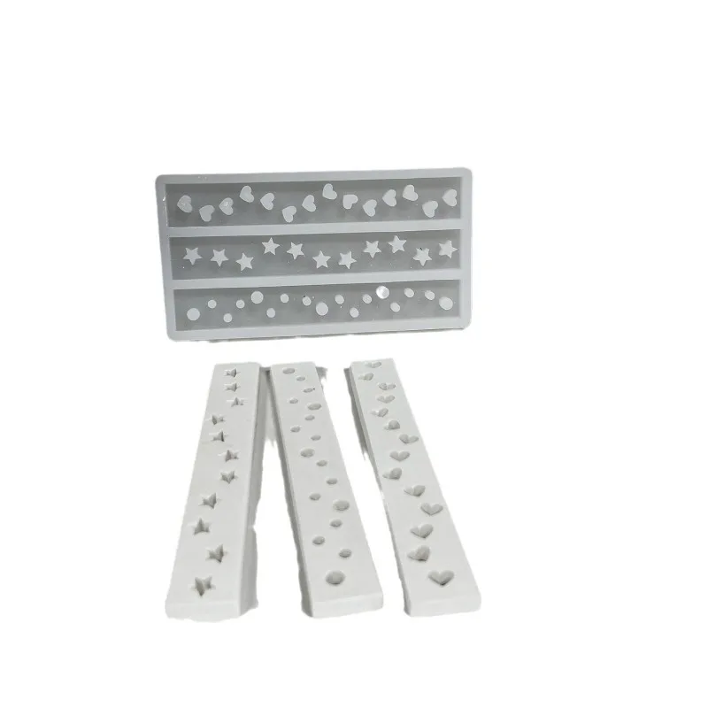 Christmas Series Lantern Candle Holder Silicone Mold Long Strip Splicing Tea Lamp Molds Christmas Tree Star Candlestick Mold