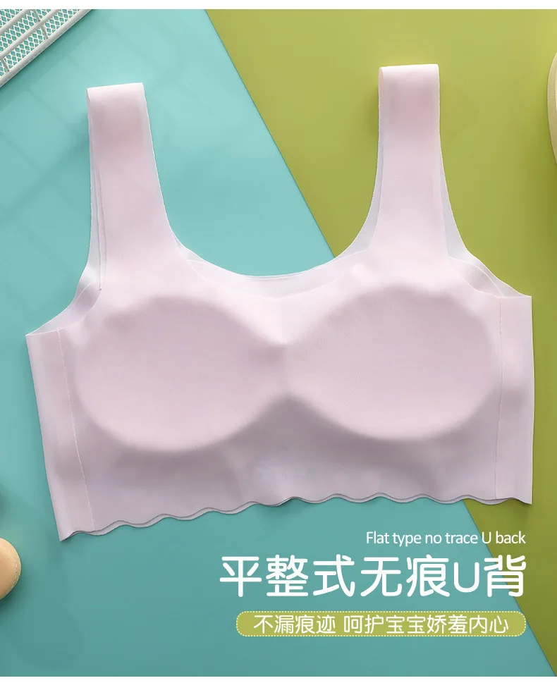 Girls Underwear Suit Junior Students Development Stage Children's Seamless Bras+briefs 2pcs/set Teenager Undershirt Clothing