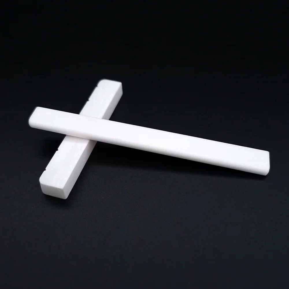 Guitar Bridge Saddle And Nut 6 String Bone Classical Guitar Bridge Replacement Parts 80mm 52mm Real White Bone Nut Saddle