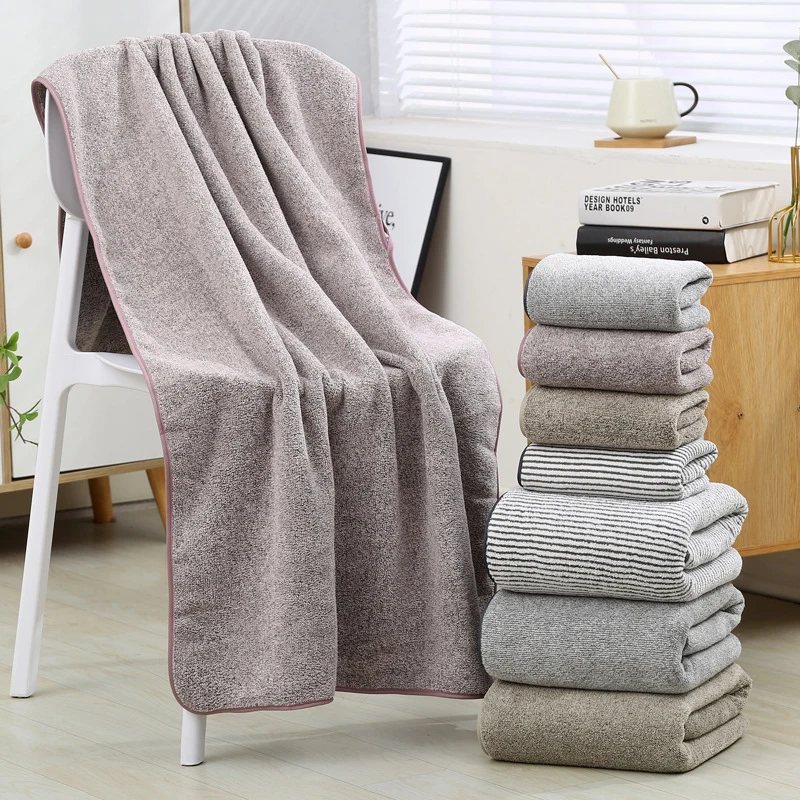 Grade 5A Antibacterial Bath Towel Bamboo Charcoal Fiber Towel Thickened Bath Towels for The Body for Gym Sports Shower Robe 2