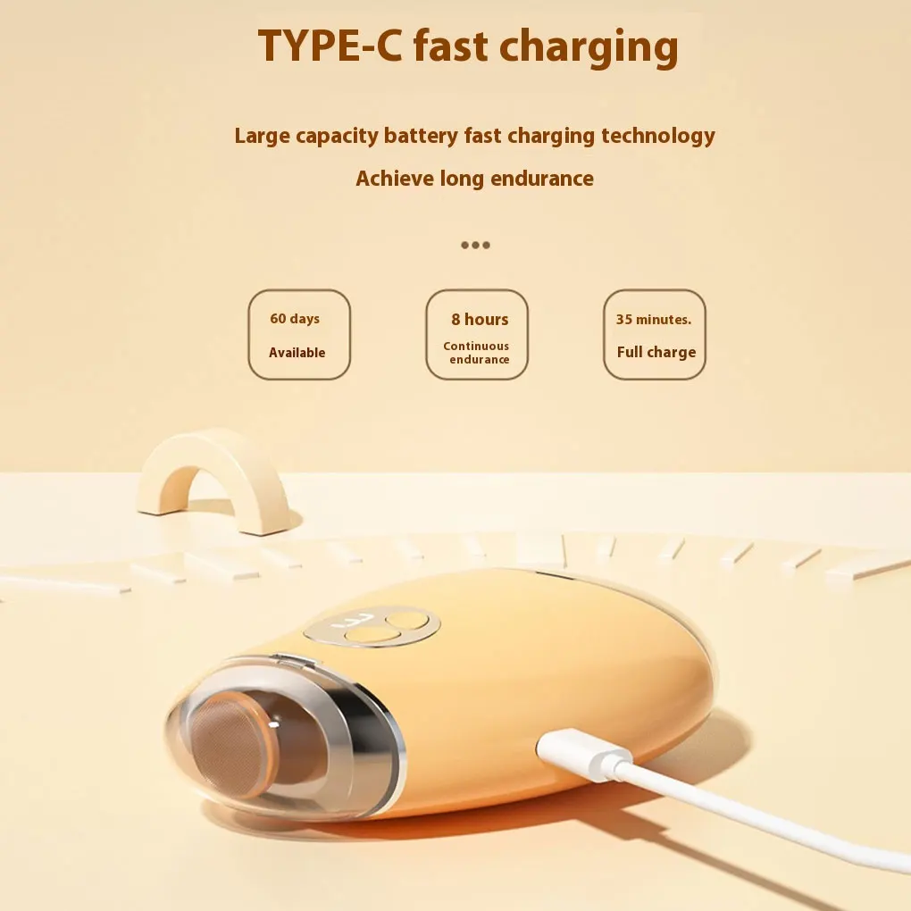 ABS Electric Nail Clip-per Nail Clip-per 3Gears Double-Headed Cute Mango Shape Trimmer And Polisher Black