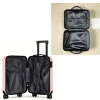 Ensemble de 2 pièces, valise à roulettes de 20 pouces et combinaison de valise de 14 pouces, rangement de toilette et de cosmétiques en couches, valise à roulettes universelle, verrouillage par mot de passe 5