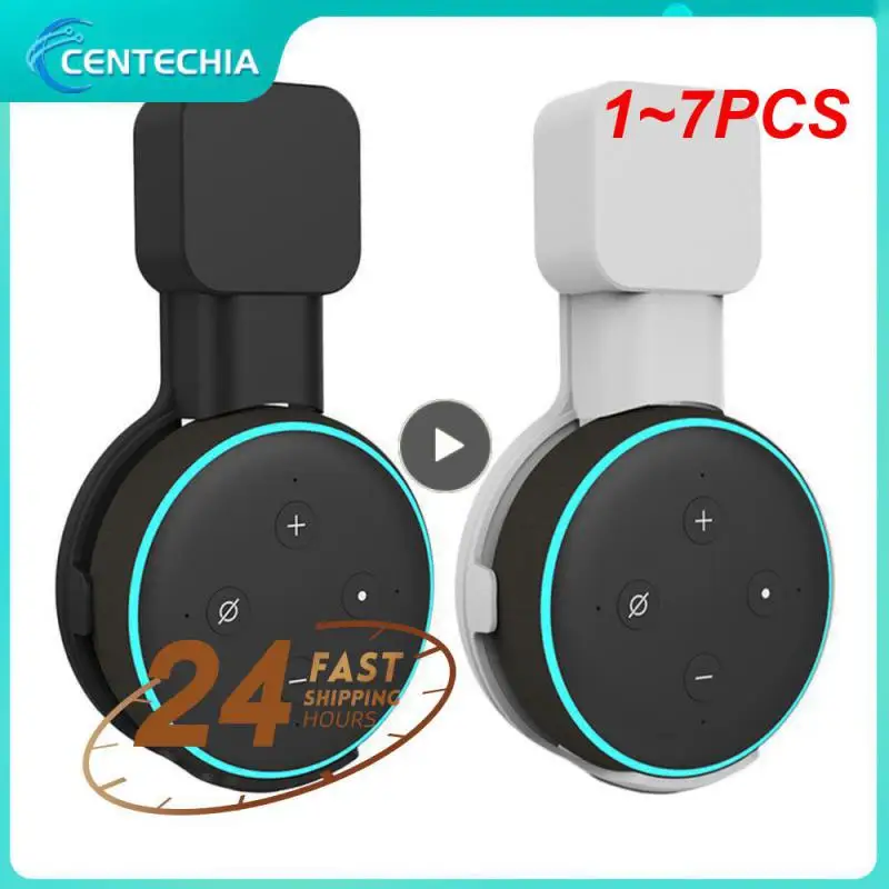1 ~ 7Pcs Echo Dot Supporto Per Montaggio A Parete, Gancio Per Altoparlante Accessori Salvaspazio Cavo Integrato Manageme Per Altoparlante Echo Dot 3 U