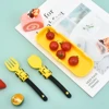 Baby Utensils Spoon Fork Set Kids Racing Cartoon Design Cutlery For Children Tableware Babies Training Feeding 2