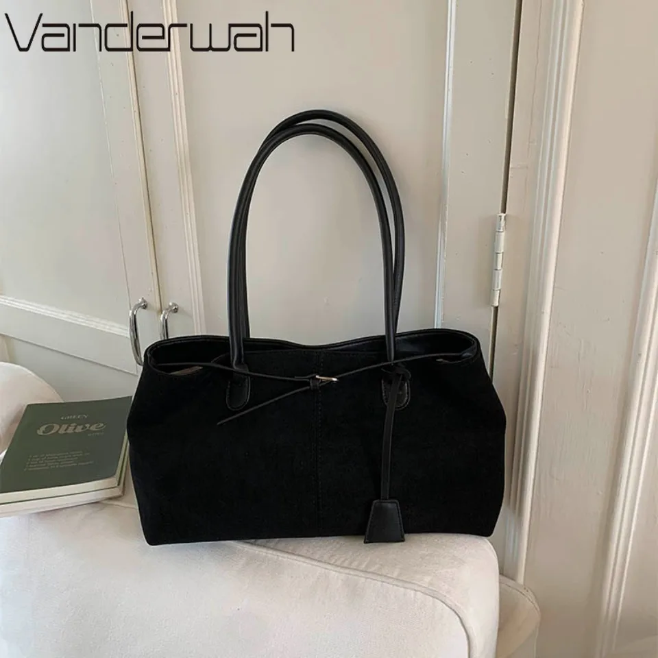 Neue Winter Einfarbig Pu Leder Handtasche Designer Schulter Taschen für Frauen Retro Top-Griff Tasche Große Kapazität Einkaufstasche sac