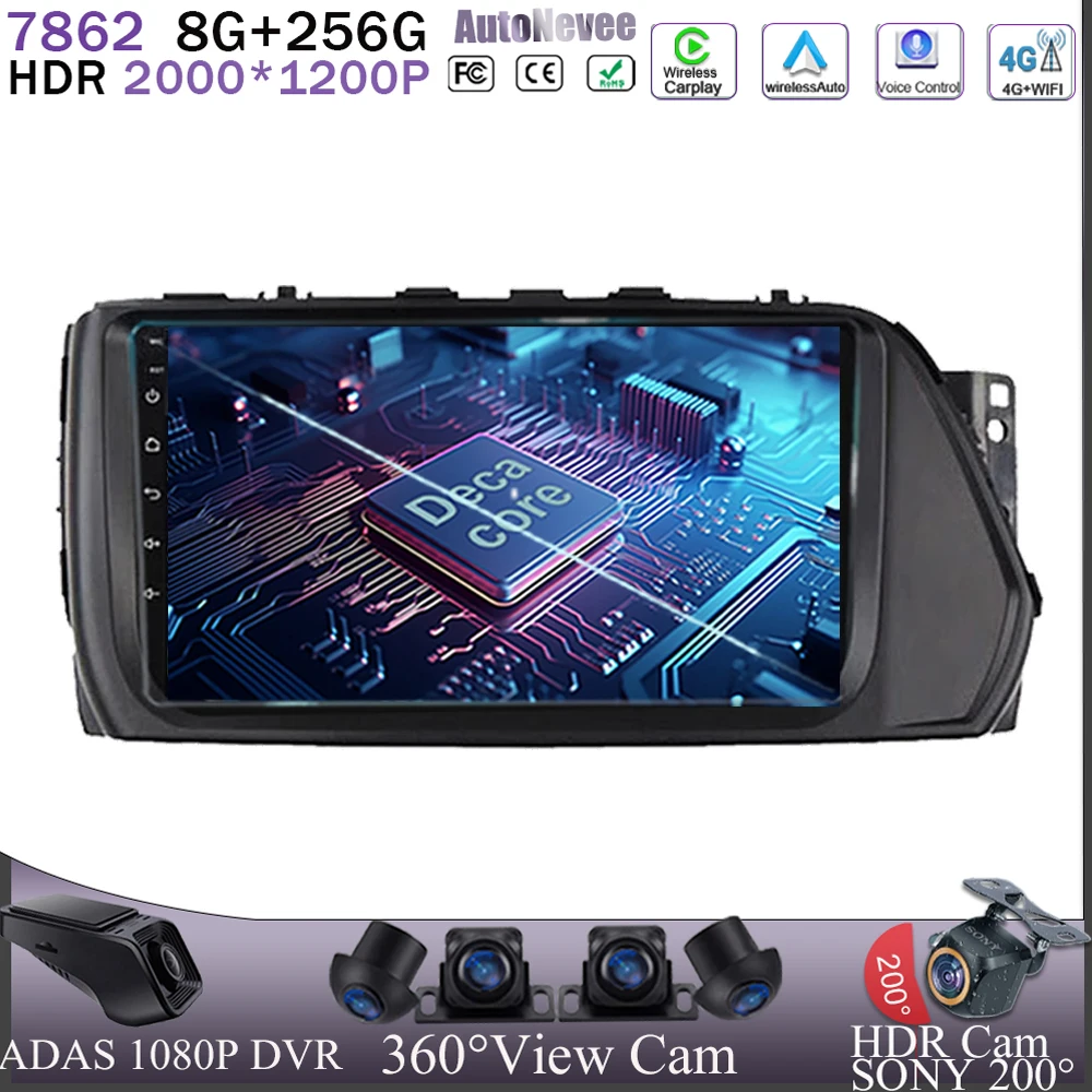 

Android 13 For Hyundai Accent Verna 2017-2019 Navigatie GPS Car Radio Video Head Screen No 2din DVD GPS 5G WIFI CPU HDR QLED