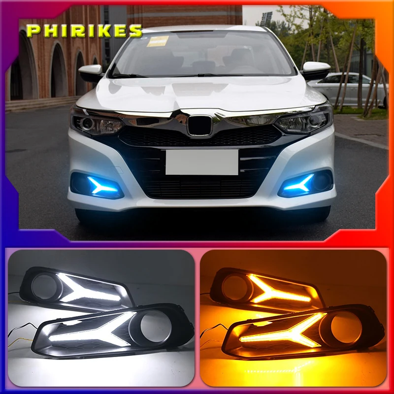 

1set Car Fog Light Assembly For Honda CRIDER 2019 LED Daytime Running Light Front Bumper Turn Signal Lamps