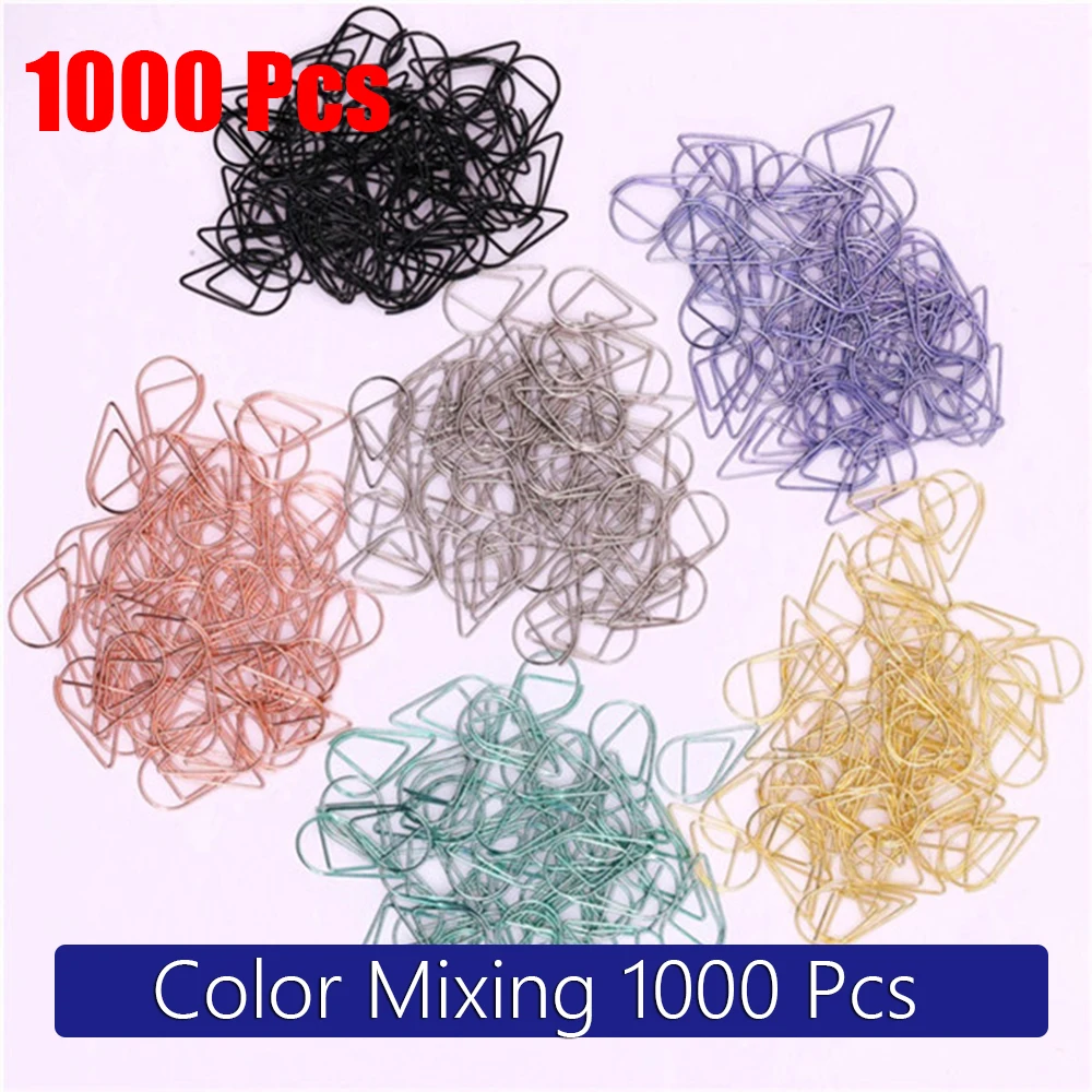 100 Graffette Segnalibro A Forma Di Goccia - In Metallo Dorato, Per Libri, Appunti, Foto - Foto 11