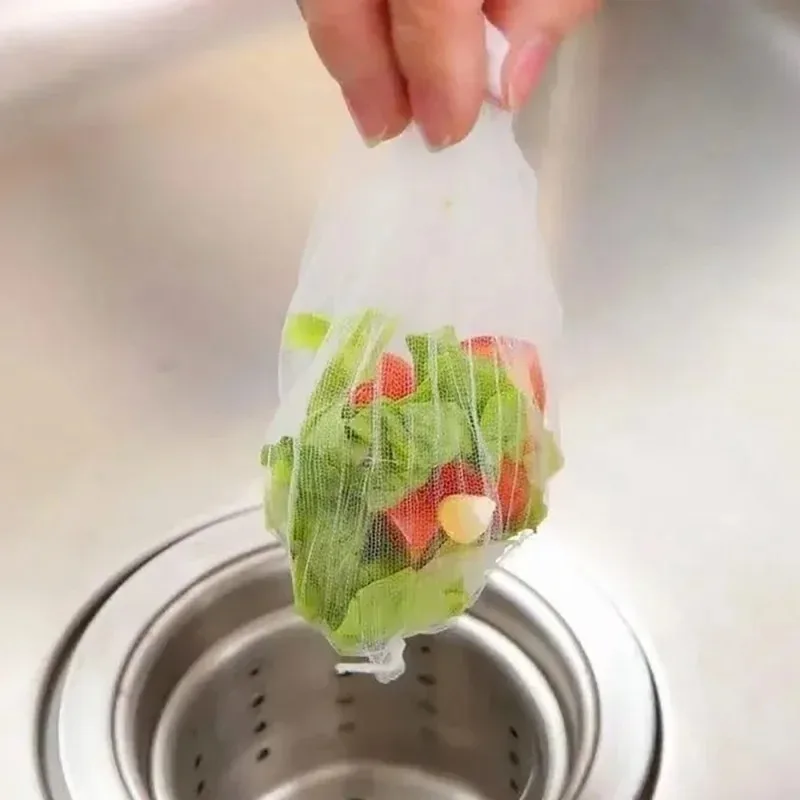 100/200pcs disposable sink filter mesh bag kitchen block drainage pipe drain hole garbage bag kitchen cleaning supplies