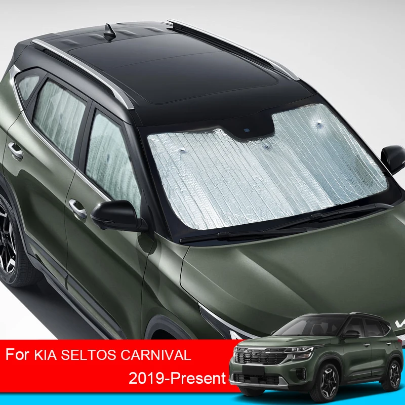 

For KIA Seltos SP2 Carnival KX4 2019-2025 Car Sunshades UV Protection Cover Window Curtain Sun Shade Visor Windshield Accessory