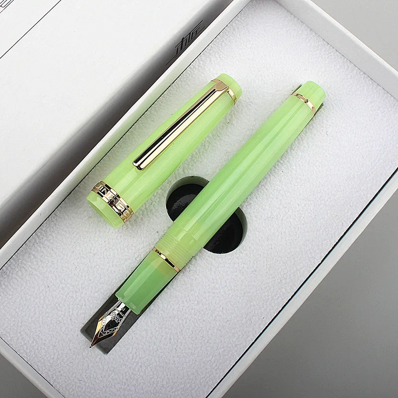 New Jinhao 82 Gold clip Fountain Pen Acrylic F 0.5mm nibs school office Supplies business writing ink pens