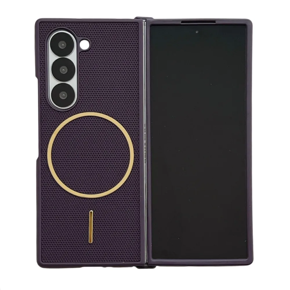 Premium PU Matte Slim Shockproof Magnetic Wireless Charging Protective Cover - Solid Color