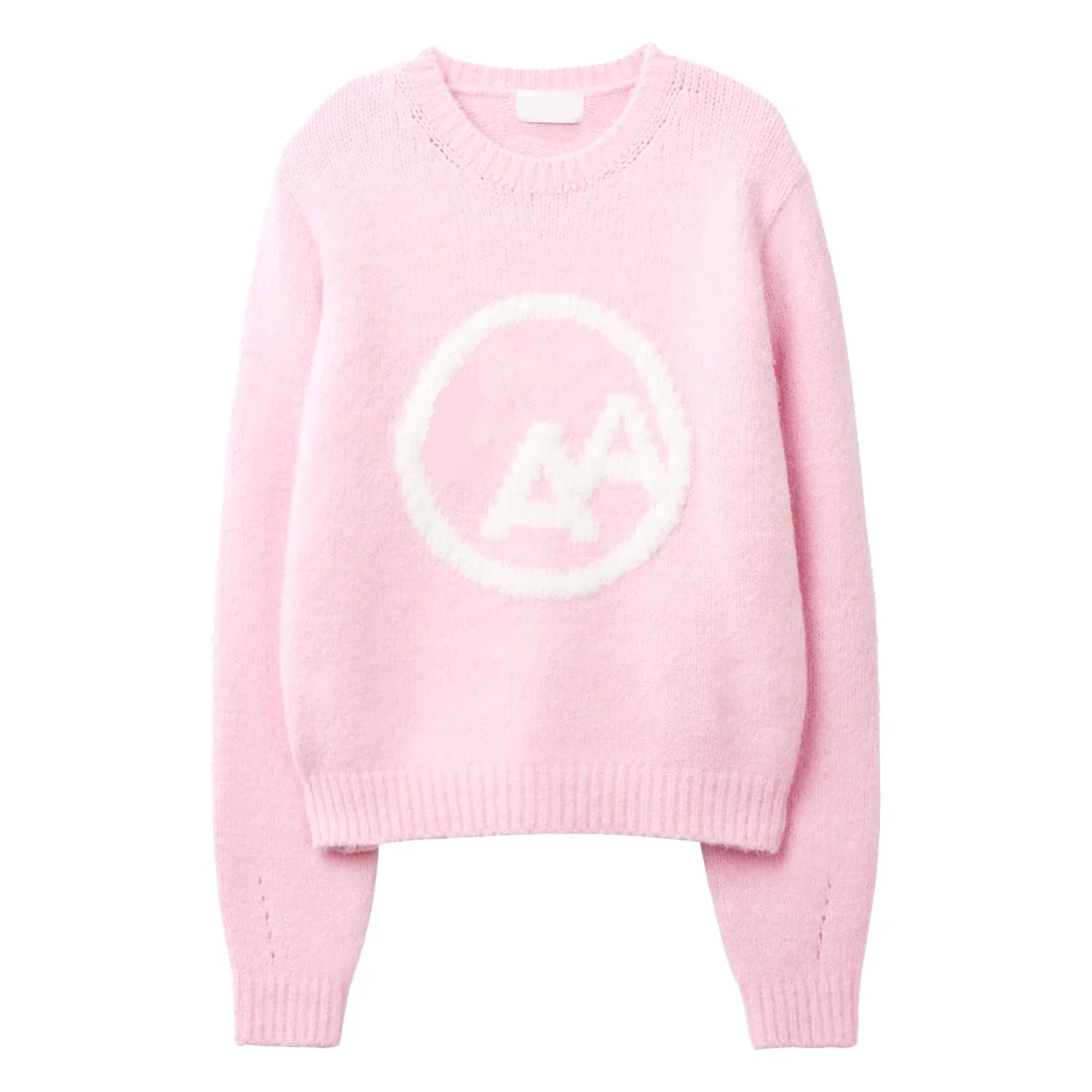 

Korean Golf Clothes Ladies Shirts with Round Neck Lettering Sports Knitted Long-sleeved Solid Color Warm Sweater