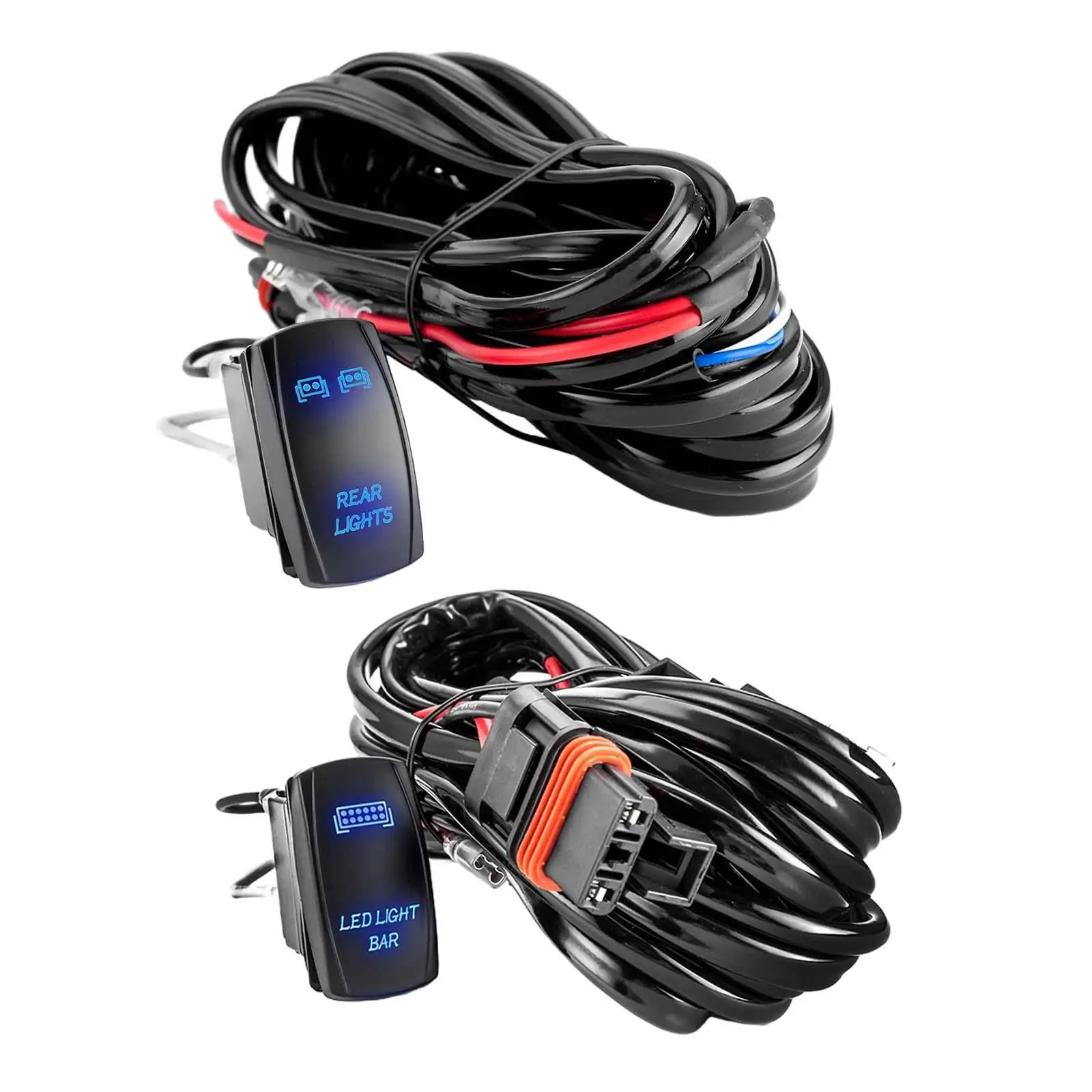 

Light Bar Wiring Harness Kit, 300W ,Plug Play, Durable, Pulse Busbar with Pulse Power Bar Plug for Boat Trailer Trucks