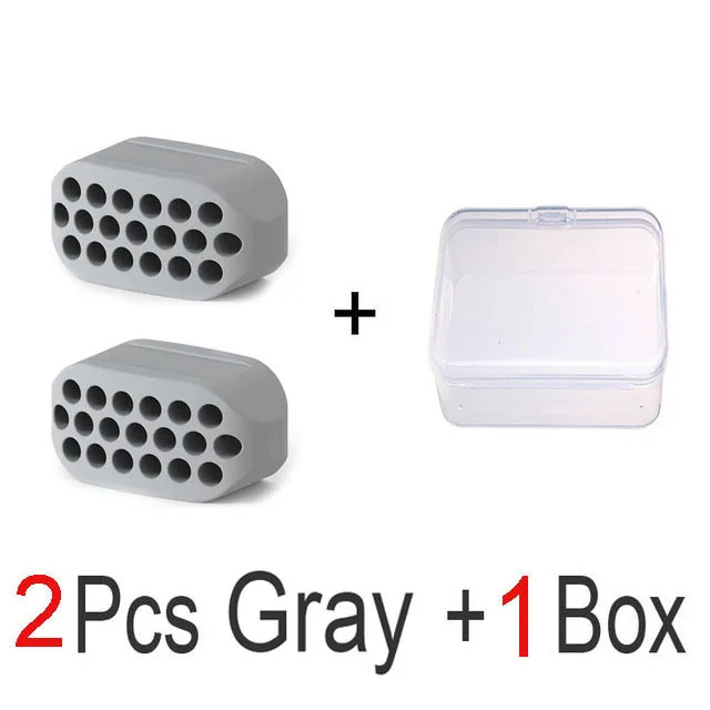 2Pcs Gray With 1Box