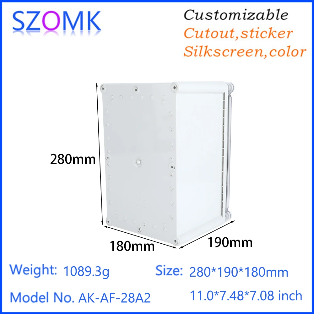 280x190x180mm Pcb Outdoor Projector Enclosure Abs Plastic