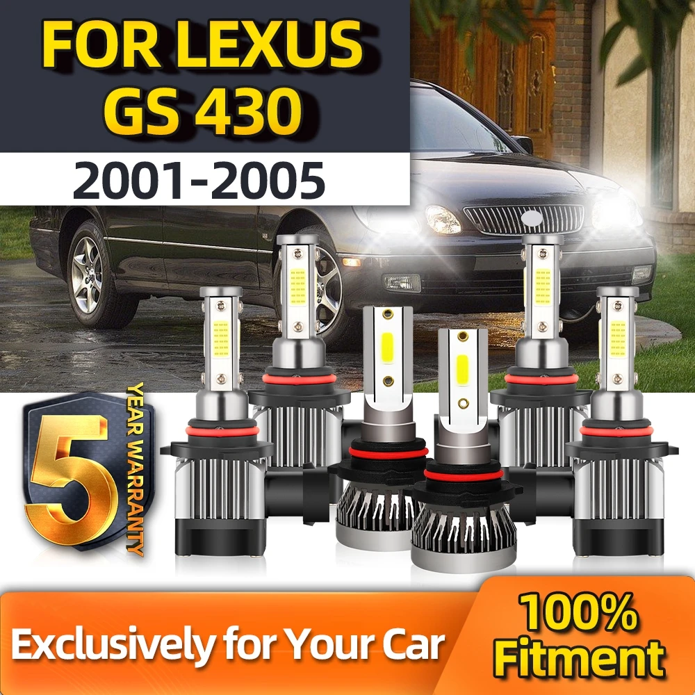

Crossfox 2pcs 110W Lights Turbo Bulbs 9005 9006 9145 LED Headlights High Low Fog Lamp Plug-N-Play For Lexus GS 430 2001-2005