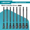 Libraton 8PCS Magnetic Nut Driver Set Metric Long Nut Drivers Impact Drill Long Shank Nut Driver Bits Hex Shank Long Power Bits 2