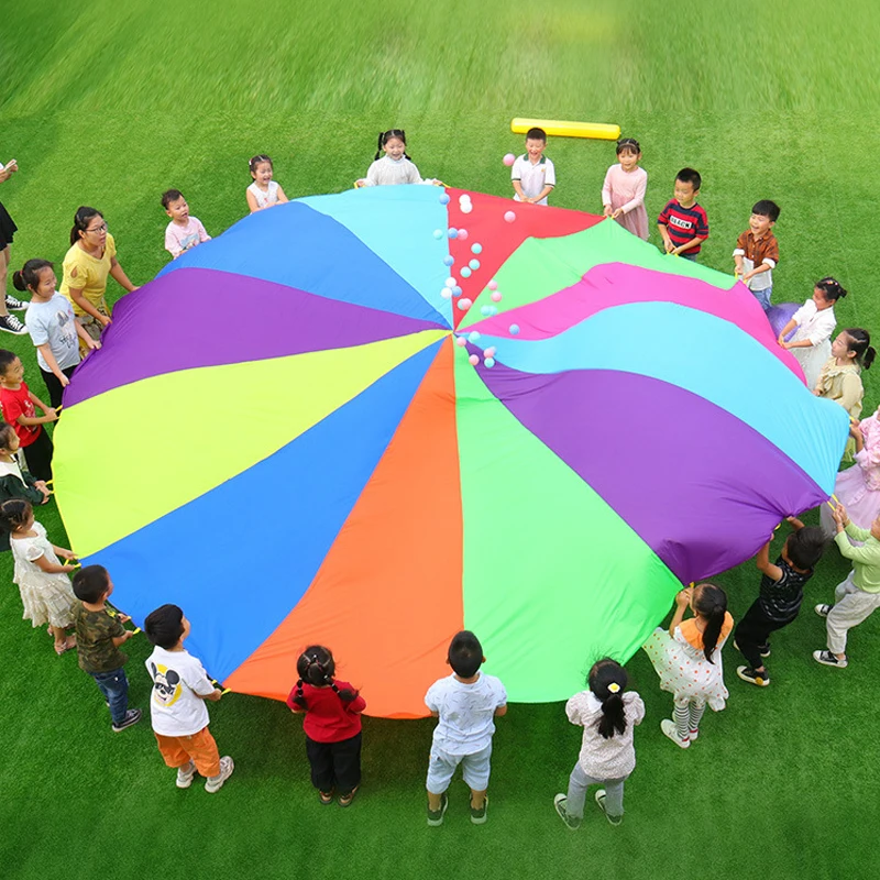 Colorful Parachute for Group Play and Outdoor Fun Activities