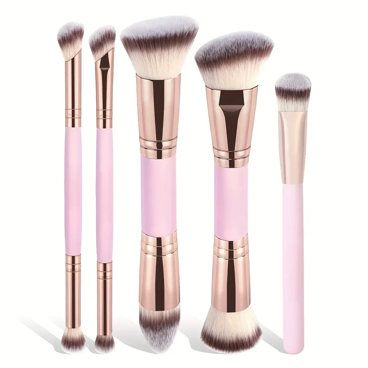 Deluxe 5-Piece Dual-Ended Makeup Brush Set